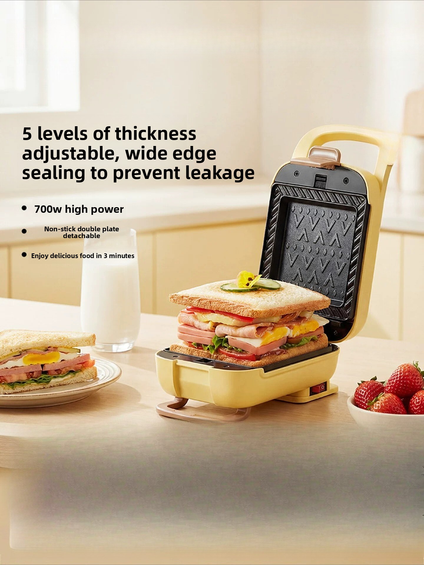 Household Thickened Hot Press  - Toaster review and price