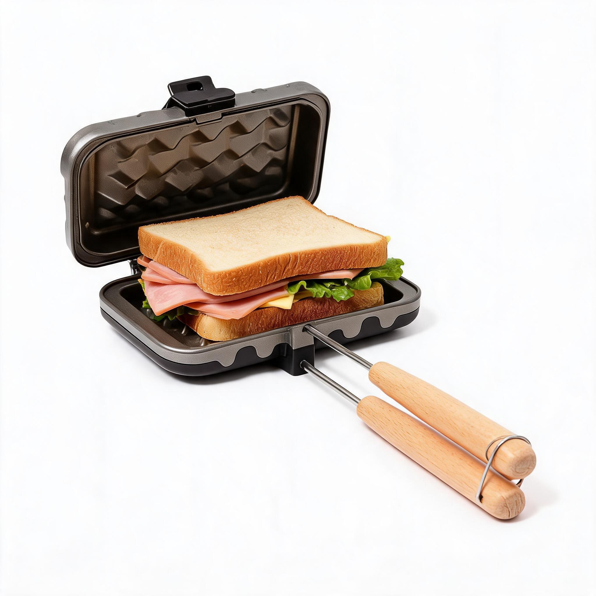 Sandwich Maker with Wooden Han - Toaster review and price