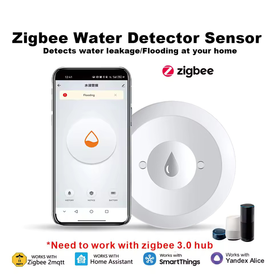 Zigbee Water Sensor Flood Leak - Kitchen Appliances Video review and price