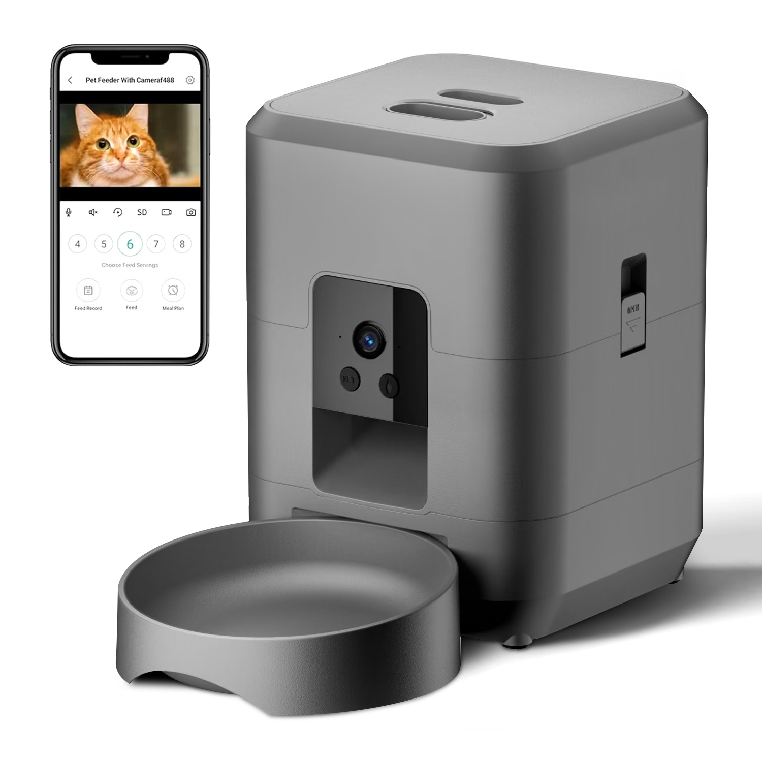 Cat Automatic Feeder With Came - Kitchen Appliances Video review and price